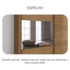 Guarda-Roupa Casal Atlântica 2 Portas 8 Gavetas 100% Mdf com Espelho Cumaru/Fendi - Pnr Móveis
