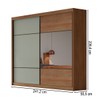 Guarda-Roupa Casal Atlântica 2 Portas 8 Gavetas 100% Mdf com Espelho Cumaru/Fendi - Pnr Móveis