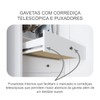 Guarda-Roupa Casal Atlântica 2 Portas 8 Gavetas 100% Mdf com Espelho Neve - Pnr Móveis
