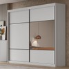 Guarda-Roupa Casal Atlântica 2 Portas 8 Gavetas 100% Mdf com Espelho Neve - Pnr Móveis