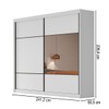 Guarda-Roupa Casal Atlântica 2 Portas 8 Gavetas 100% Mdf com Espelho Neve - Pnr Móveis