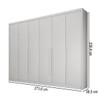 Guarda-Roupa Casal Paraíso 6 Portas 6 Gavetas 100% Mdf Branco - Pnr Móveis