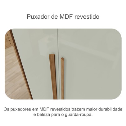 Guarda-Roupa Casal Paraíso 6 Portas 6 Gavetas 100% Mdf Cumaru/Fendi - Pnr Móveis
