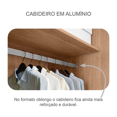 Guarda-Roupa Casal Paraíso 6 Portas 6 Gavetas 100% Mdf Cumaru/Fendi - Pnr Móveis