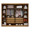 Guarda-Roupa Casal Paraíso 6 Portas 6 Gavetas 100% Mdf Cumaru/Fendi - Pnr Móveis