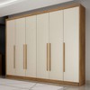 Guarda-Roupa Casal Paraíso 6 Portas 8 Gavetas 100% Mdf Cumaru/Fendi - Pnr Móveis
