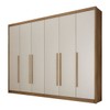Guarda-Roupa Casal Paraíso 6 Portas 8 Gavetas 100% Mdf Cumaru/Fendi - Pnr Móveis