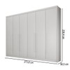Guarda-Roupa Casal Paraíso 6 Portas 8 Gavetas 100% Mdf Neve - Pnr Móveis
