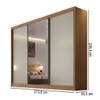 Guarda-Roupa Casal Daloa 3 Portas 6 Gavetas 100% Mdf com Espelho Cumaru/Fendi - Pnr Móveis