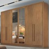 Guarda-Roupa Casal Brest 6 Portas 6 Gavetas 100% Mdf com Espelho Cumaru - Pnr Móveis