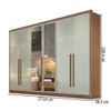 Guarda-Roupa Casal Brest 6 Portas 6 Gavetas 100% Mdf com Espelho Cumaru/Fendi - Pnr Móveis