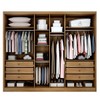 Guarda-Roupa Casal Brest 6 Portas 6 Gavetas 100% Mdf Cumaru/Fendi - Pnr Móveis