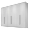 Guarda-Roupa Casal Brest 6 Portas 6 Gavetas 100% Mdf Neve - Pnr Móveis