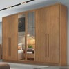 Guarda-Roupa Casal Brest 6 Portas 8 Gavetas 100% Mdf com Espelho Cumaru - Pnr Móveis