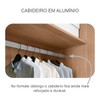Guarda-Roupa Casal Brest 6 Portas 8 Gavetas 100% Mdf com Espelho Cumaru/Fendi - Pnr Móveis