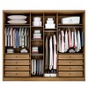 Guarda-Roupa Casal Brest 6 Portas 8 Gavetas 100% Mdf Cumaru/Fendi - Pnr Móveis
