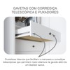 Guarda-Roupa Casal Brest 6 Portas 8 Gavetas 100% Mdf Neve - Pnr Móveis