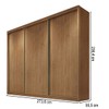 Guarda-Roupa Casal Tullins 3 Portas 6 Gavetas 100% Mdf Cumaru - Pnr Móveis