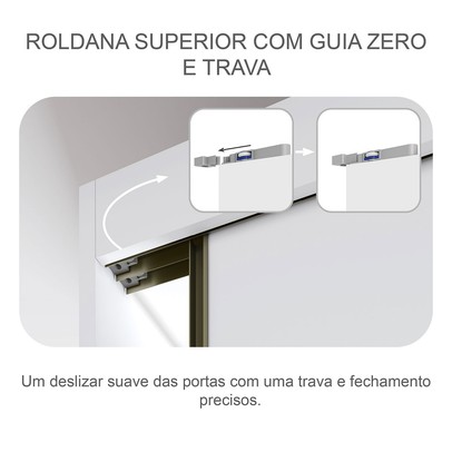 Guarda-Roupa Casal Maestrazza 3 Portas 6 Gavetas 100% Mdf Neve - Pnr Móveis