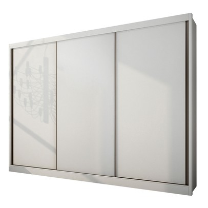 Guarda-Roupa Casal Maestrazza 3 Portas 6 Gavetas 100% Mdf Neve - Pnr Móveis