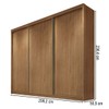 Guarda-Roupa Casal Volano 3 Portas 4 Gavetas 100% Mdf Cumaru - Pnr Móveis