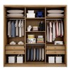 Guarda-Roupa Casal Volano 3 Portas 4 Gavetas 100% Mdf Cumaru - Pnr Móveis
