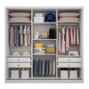 Guarda-Roupa Casal Volano 3 Portas 4 Gavetas com Espelho 100% Mdf Neve - Pnr Móveis