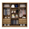 Guarda-Roupa Casal Volano 3 Portas 6 Gavetas 100% Mdf com Espelho Cumaru - Pnr Móveis