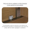 Guarda-Roupa Casal Volano 3 Portas 6 Gavetas 100% Mdf com Espelho Cumaru/Fendi - Pnr Móveis