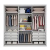 Guarda-Roupa Casal Volano 3 Portas 6 Gavetas 100% Mdf com Espelho Neve - Pnr Móveis