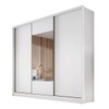 Guarda-Roupa Casal Volano 3 Portas 6 Gavetas 100% Mdf com Espelho Neve - Pnr Móveis