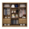 Guarda-Roupa Casal Volano 3 Portas 6 Gavetas 100% Mdf Cumaru - Pnr Móveis