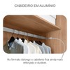 Guarda-Roupa Casal Volano 3 Portas 8 Gavetas 100% Mdf com Espelho Cumaru/Fendi - Pnr Móveis