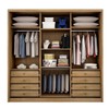 Guarda-Roupa Casal Volano 3 Portas 8 Gavetas 100% Mdf Cumaru - Pnr Móveis