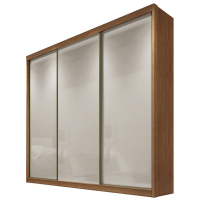 Guarda-Roupa Casal Volano 3 Portas 8 Gavetas 100% Mdf Cumaru/Fendi - Pnr Móveis