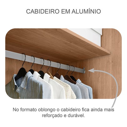 Guarda-Roupa Casal ímola 6 Gavetas 3 Portas 100% Mdf com Espelho Cumaru - Pnr Móveis