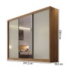 Guarda-Roupa Casal Japão 3 Portas 6 Gavetas 100% Mdf com Espelho Cumaru/Fendi - Pnr Móveis