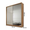 Guarda-Roupa Solteiro Milazzo 2 Portas 3 Gavetas 100% Mdf com Espelho Cumaru/Fendi - Pnr Móveis