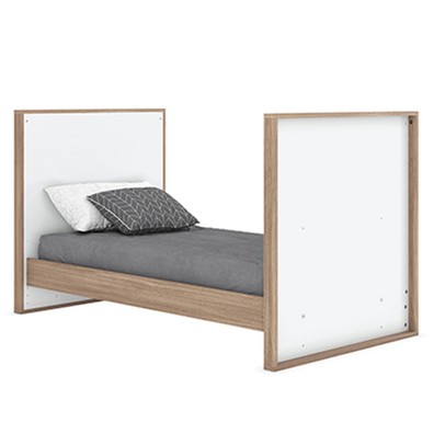 Quarto de Bebê Completo Confete 5 Portas 5 Gavetas com Vidro Branco/Jequitibá - Henn