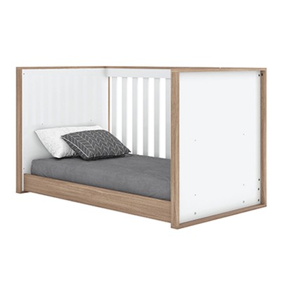 Quarto de Bebê Completo Confete 5 Portas 5 Gavetas com Vidro Branco/Jequitibá - Henn