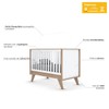 Quarto de Bebê Completo Confete 5 Portas 5 Gavetas com Vidro Branco/Jequitibá - Henn