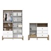 Quarto de Bebê Completo Ternura 5 Portas 5 Gavetas Ie191 Branco/Jequitibá - Henn