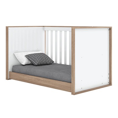 Quarto de Bebê Completo Confete 1 Porta 3 Gavetas Branco/Jequitibá - Henn