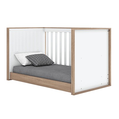 Quarto de Bebê Completo Confete 4 Portas 2 Gavetas com Vidro Branco/Jequitibá - Henn