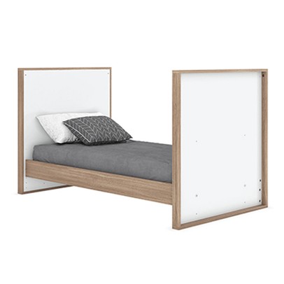 Quarto de Bebê Completo Confete 4 Portas 2 Gavetas com Vidro Branco/Jequitibá - Henn