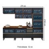 Cozinha Completa Proença 7 Portas 6 Gavetas Nogueira/Carbono Prime Tx Dp2706 - Demobile