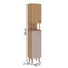 Paneleiro 38 Cm Marti 2 Portas Mel/Fendi - Fellicci