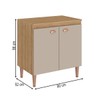 Balcão de Cozinha 80 Cm Marti 2 Portas Mel/Fendi - Fellicci