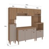 Cozinha Compacta Marti 9 Portas 1 Gavetas Mt01ct Mel/Fendi - Fellicci