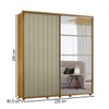 Guarda-Roupa Casal Monet 2 Portas 4 Gavetas 100% Mdf com Espelho Cumaru/Opala - Madetec
